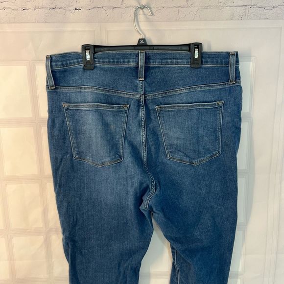 J crew high rise button fly skinny raw hem jeans size 34 - Picture 6 of 10